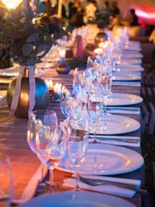 an image of a fancy dinner table for the event